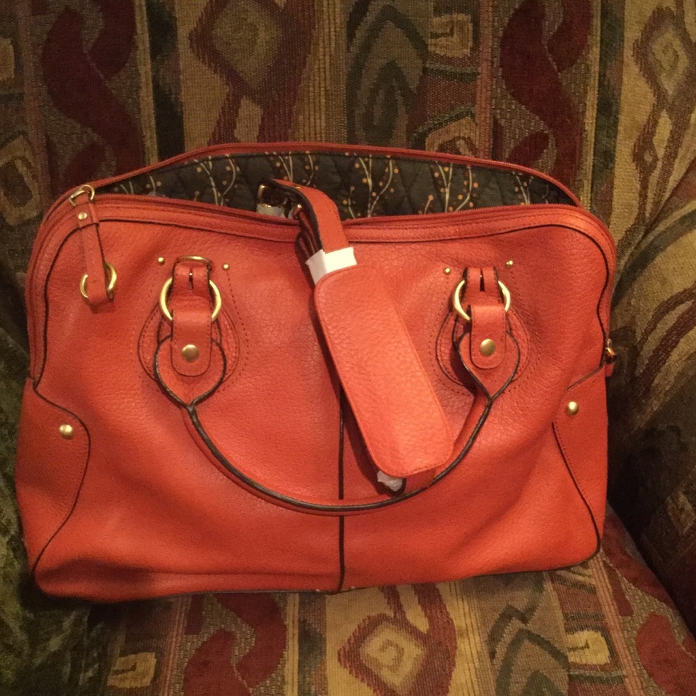 Burnt Orange Leather Handbag - Picture 2 of 6